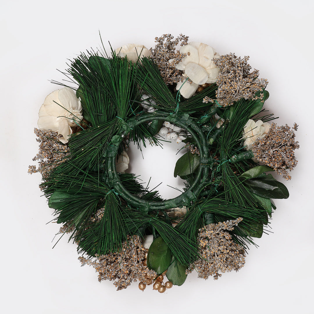 Beige & Gold Table Wreath