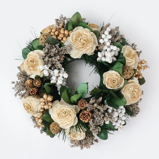 Beige & Gold Table Wreath