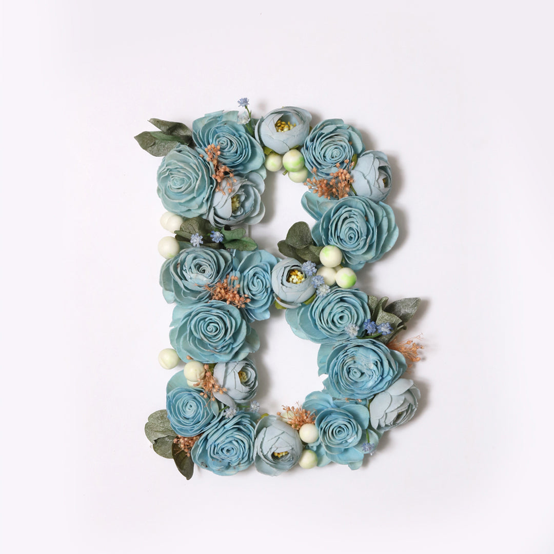 Blue Floral Alphabets