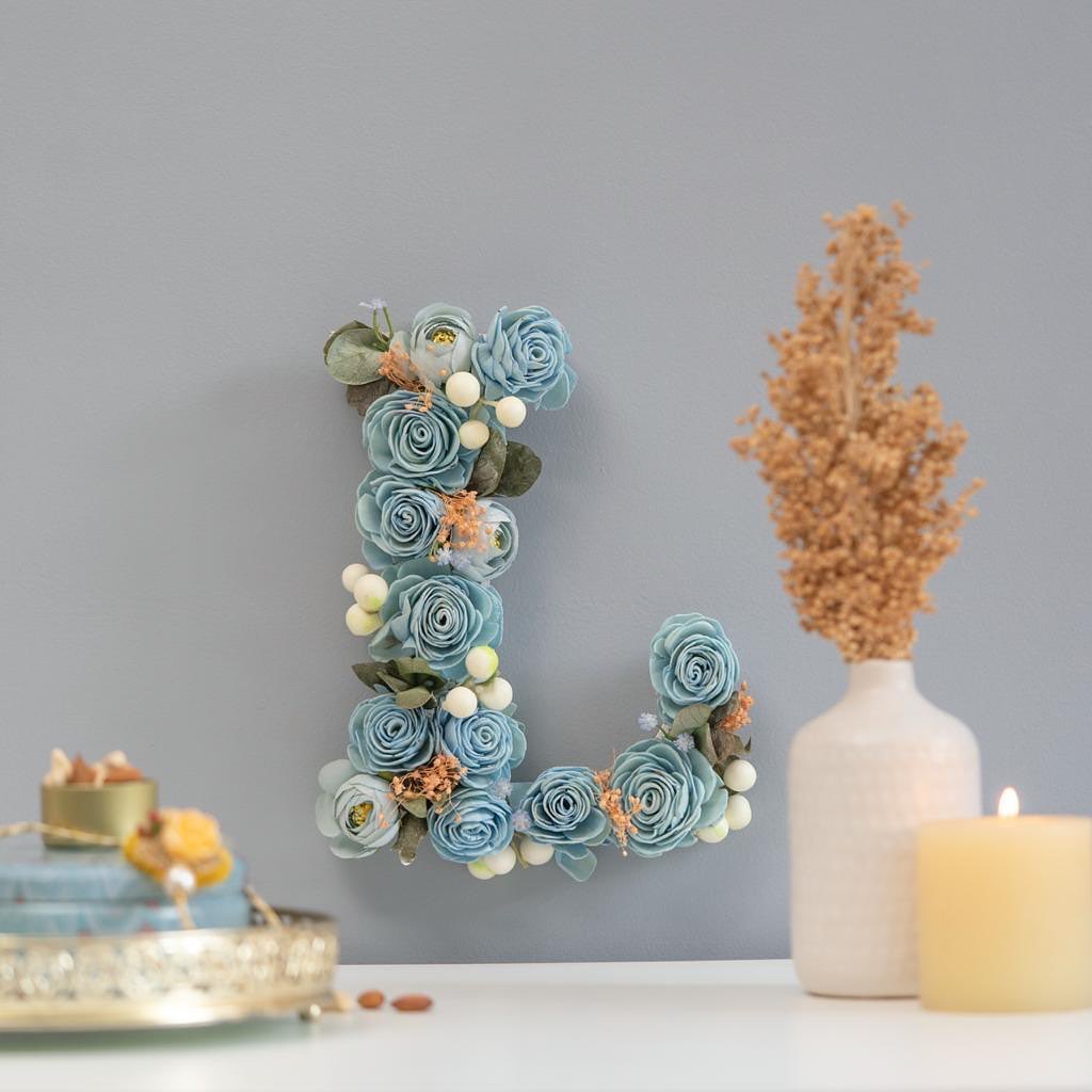 Blue Floral Alphabets