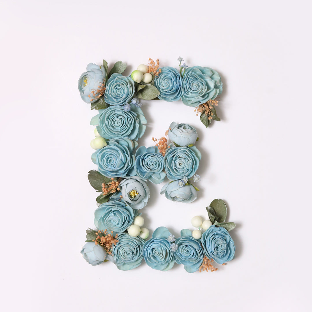 Blue Floral Alphabets