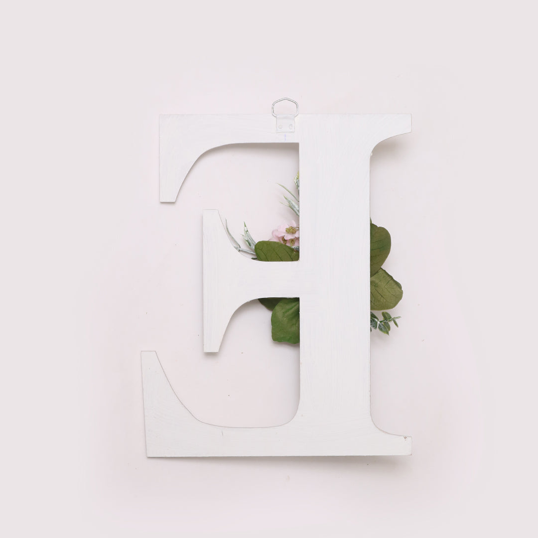 White Floral Alphabets