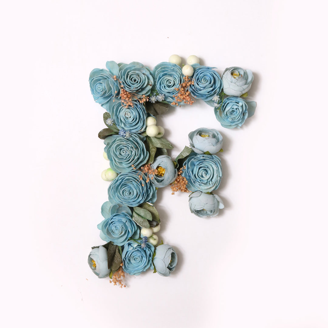 Blue Floral Alphabets