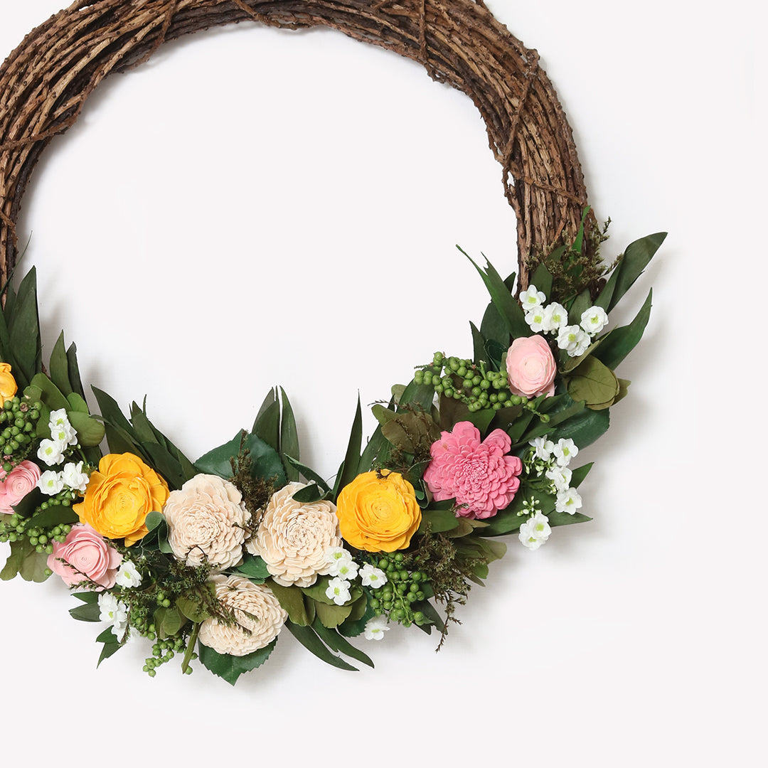 Forest Fantasy Dried Flower Jumbo Wreath