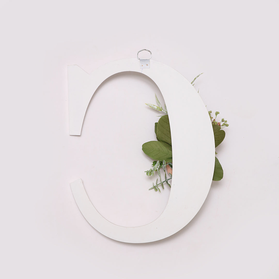 White Floral Alphabets