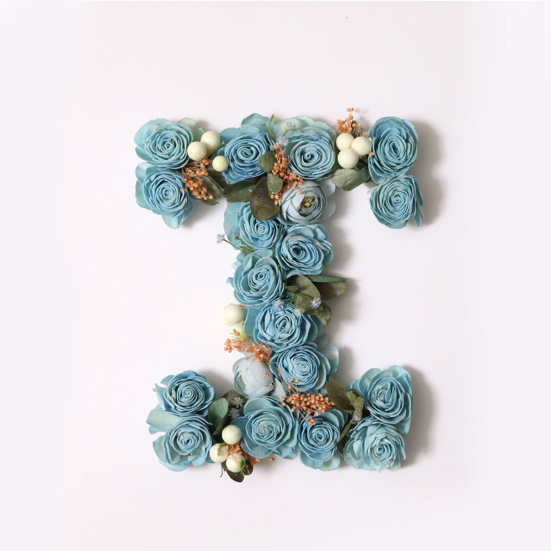 Blue Floral Alphabets