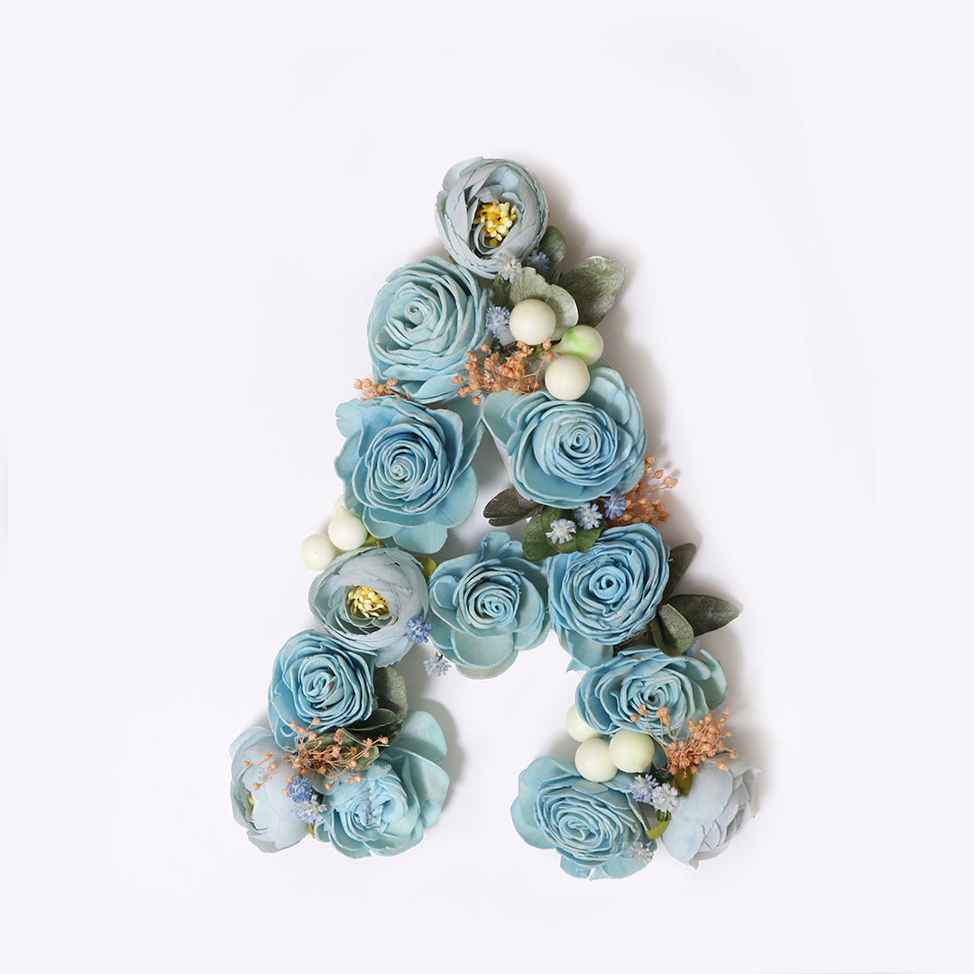 Blue Floral Alphabets