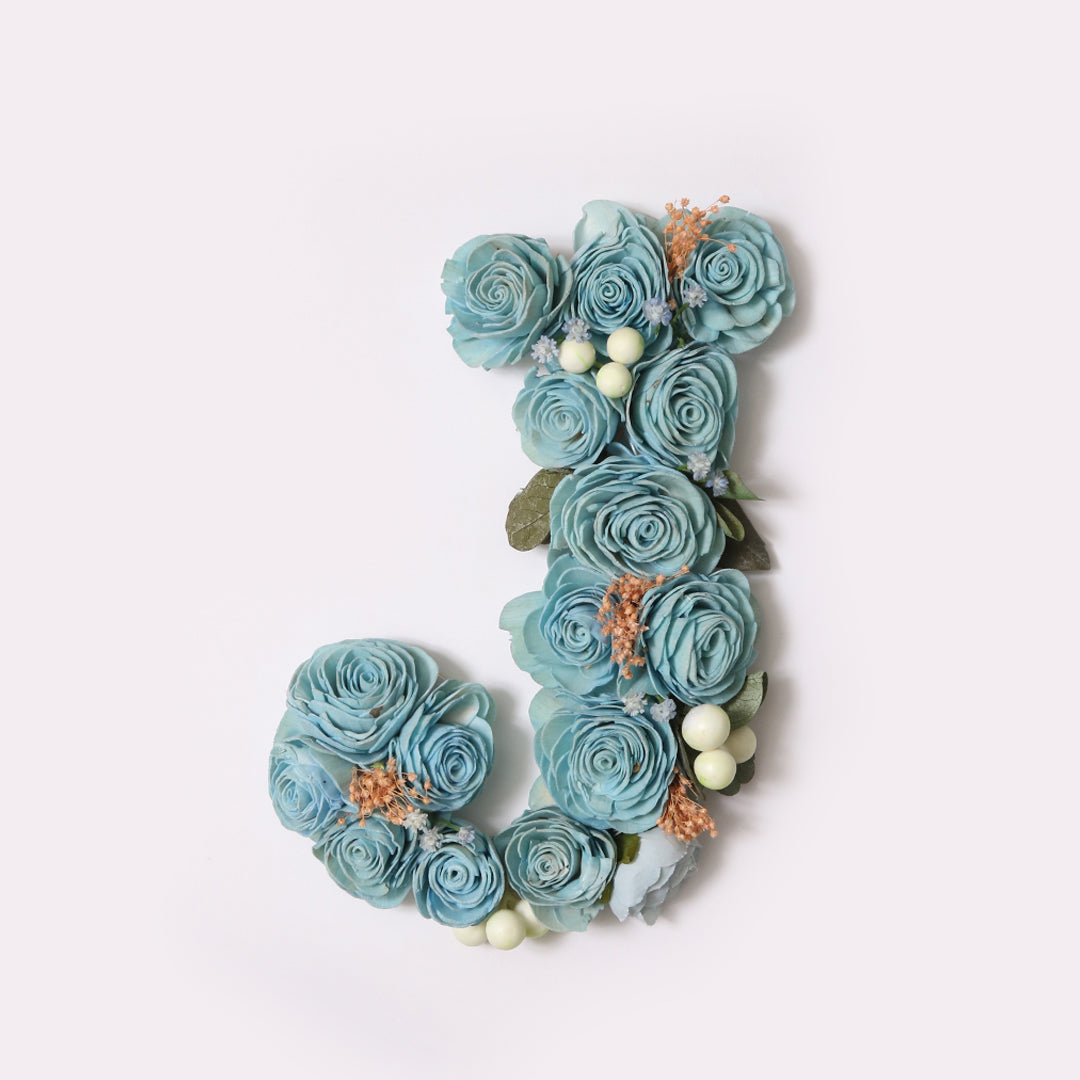 Blue Floral Alphabets