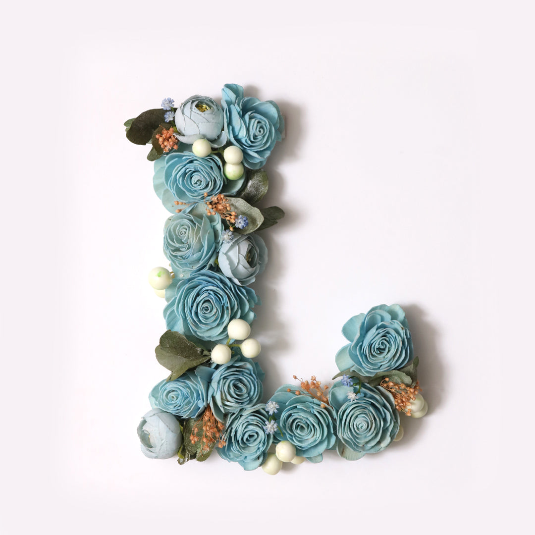 Blue Floral Alphabets