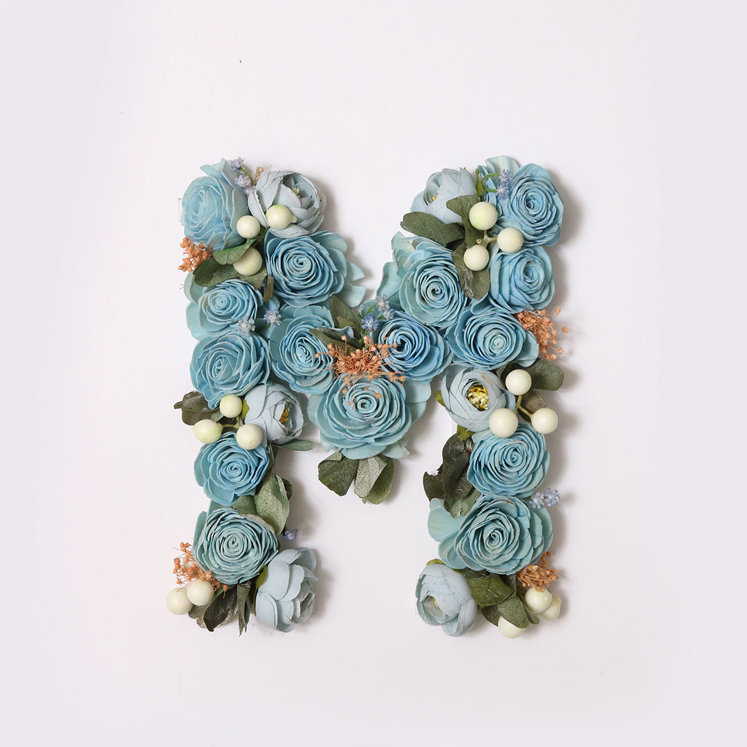 Blue Floral Alphabets