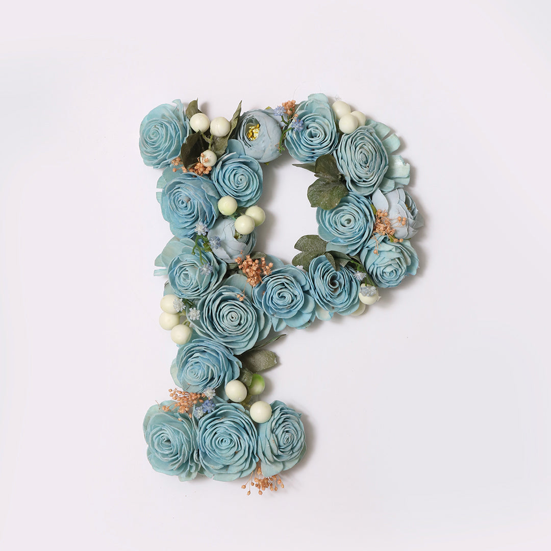 Blue Floral Alphabets