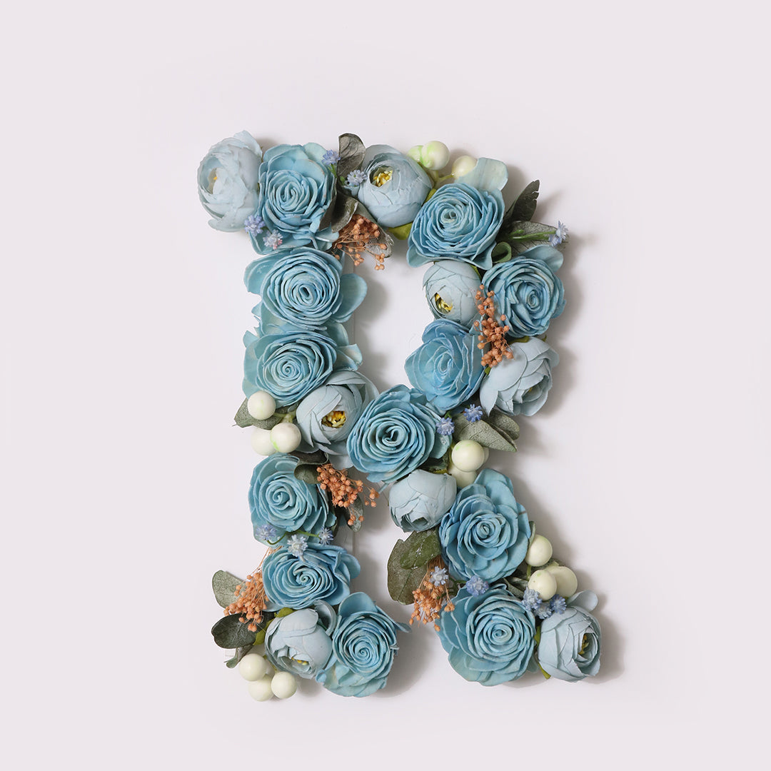 Blue Floral Alphabets