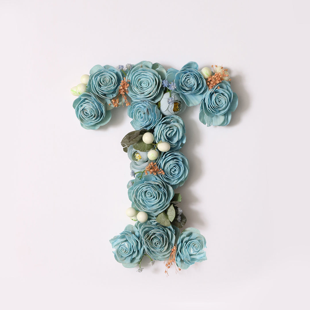 Blue Floral Alphabets