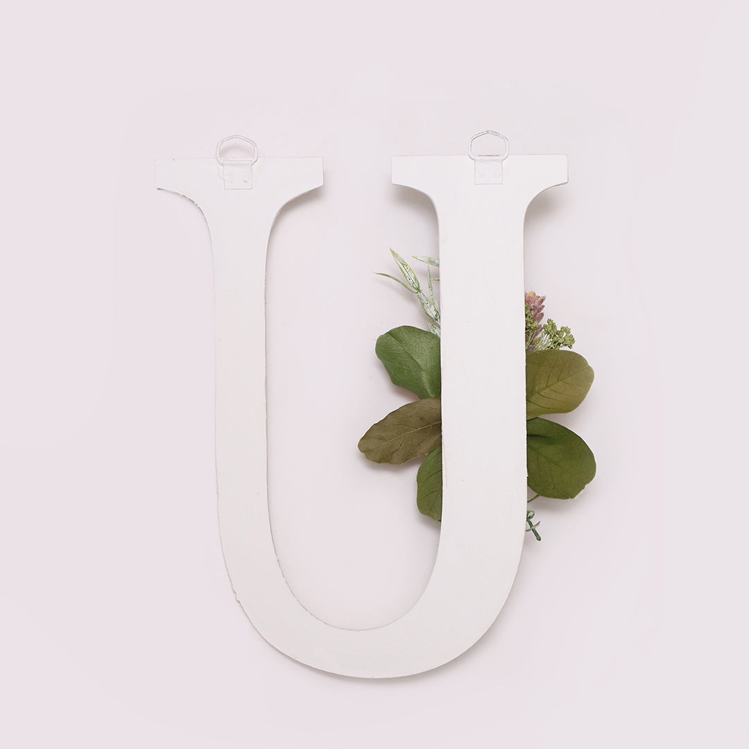 White Floral Alphabets