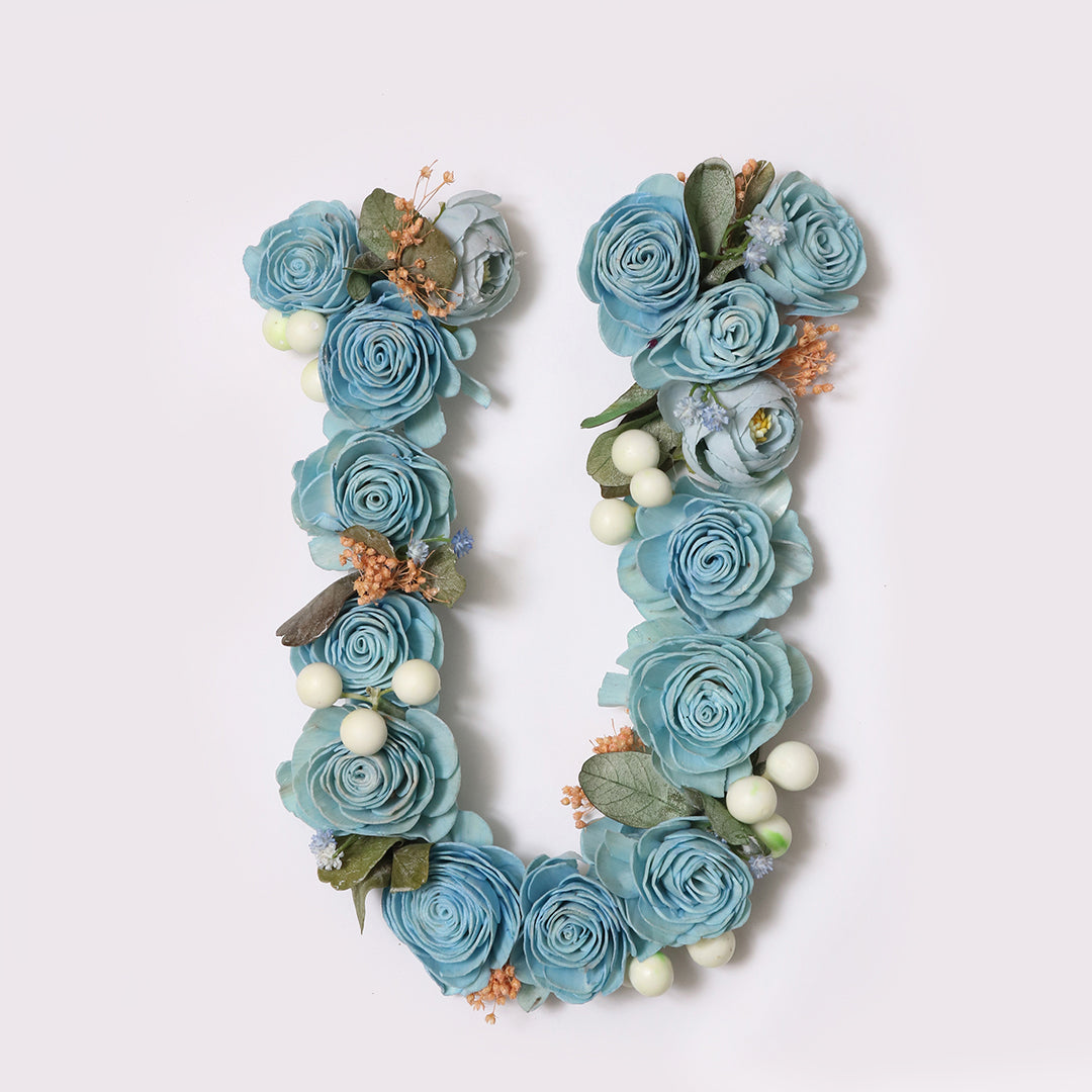 Blue Floral Alphabets