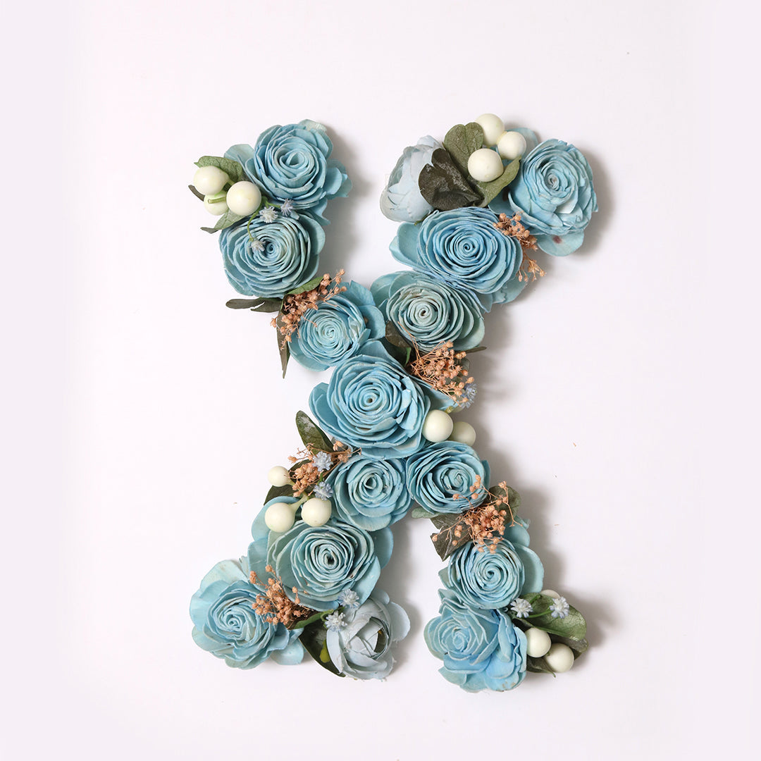 Blue Floral Alphabets