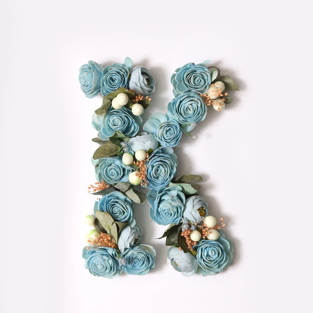 Blue Floral Alphabets