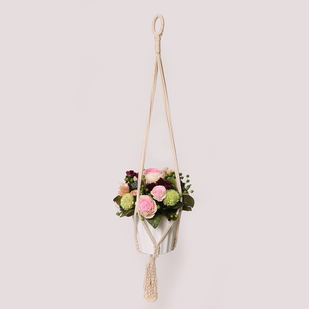 Rustic Blooms Hanging Pot Decor