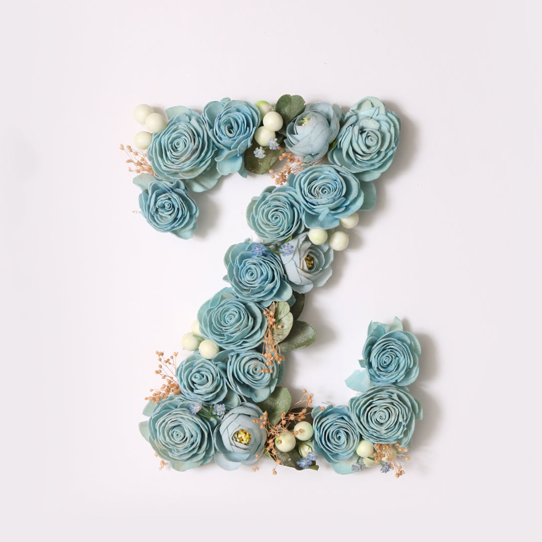 Blue Floral Alphabets